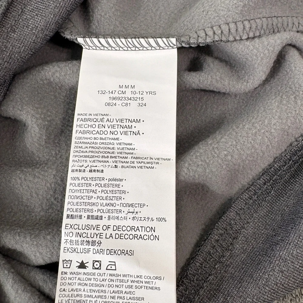 Nike Hoodie Boys M Charcoal Heather 3Brand Russell Wilson Therma-FIT Camo NEW