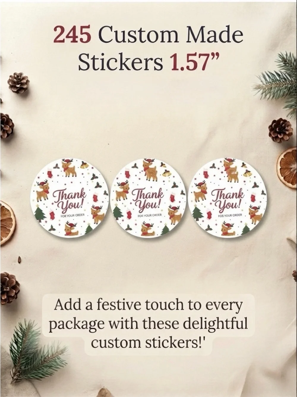270PC Shipping Bundle: 10x13 Poly Mailers & 245 1.57” Thank You Stickers