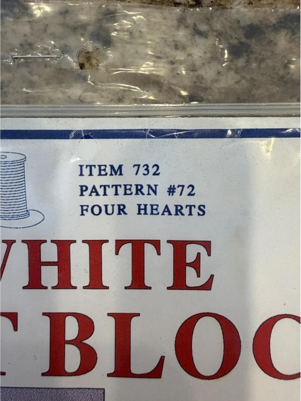 Vtg Jack Dempsey White Quilt Blocks 18” Four Hearts #72 New Rare