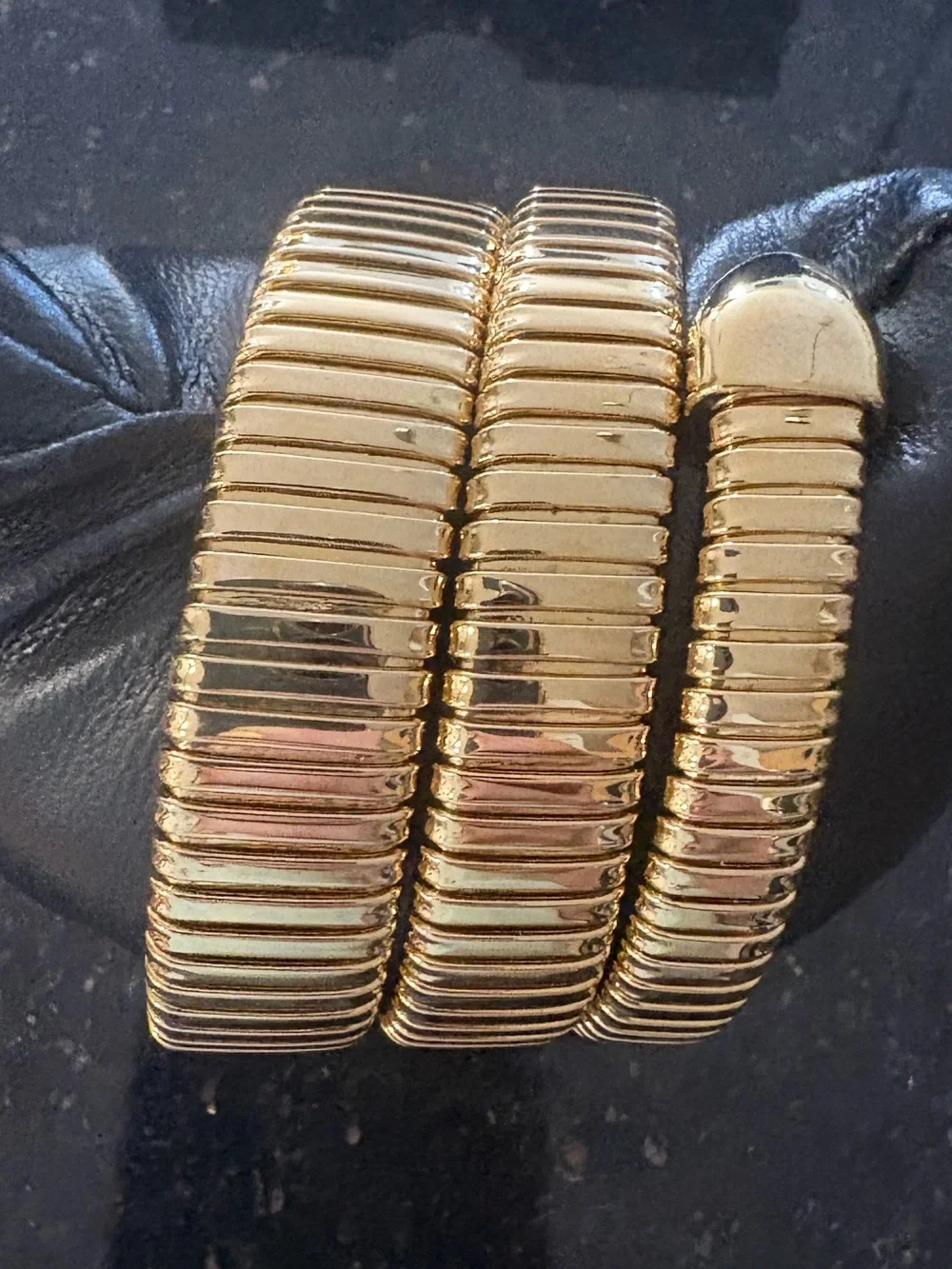 Gold Teardrop Face Stretch Bracelet Watch