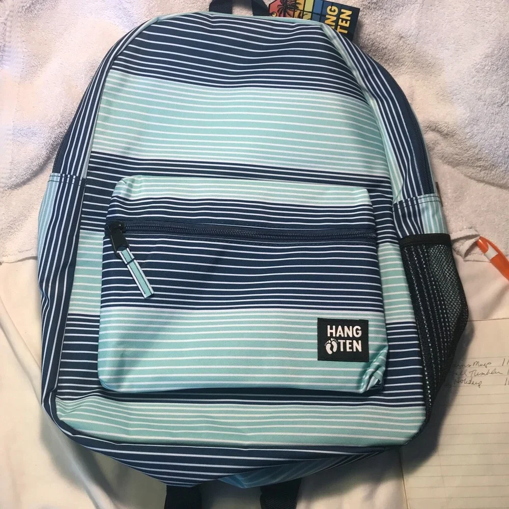 New Hang Ten Blue and Green Back Pack