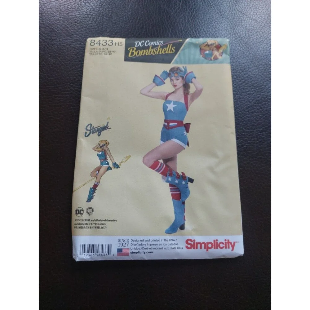 Simplicity 8433 DC Comics Bombshells STARGIRL CHOOSE SIZE UNCUT Pattern Cosplay