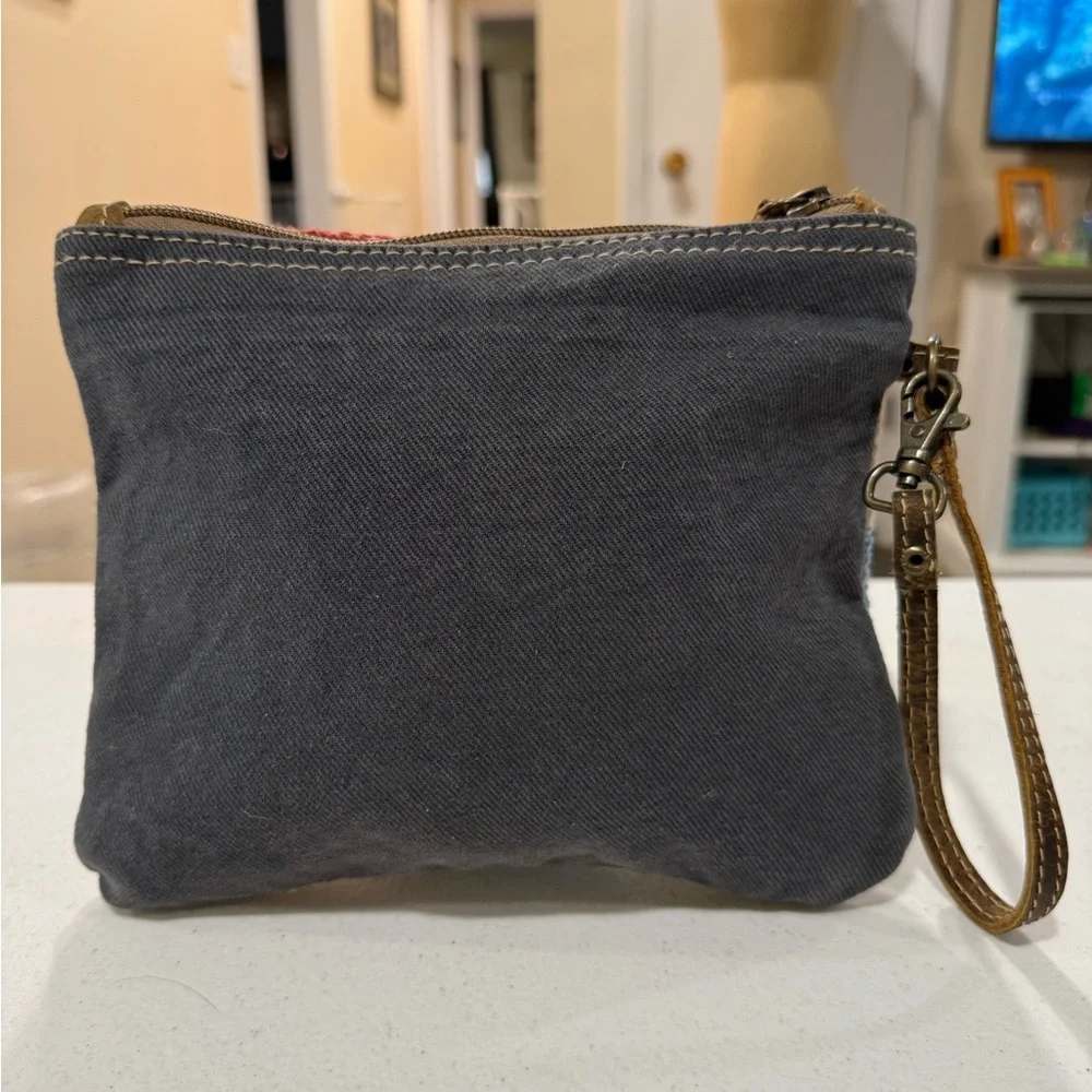 Myra Bag Striped Wristlet Zipper Pouch