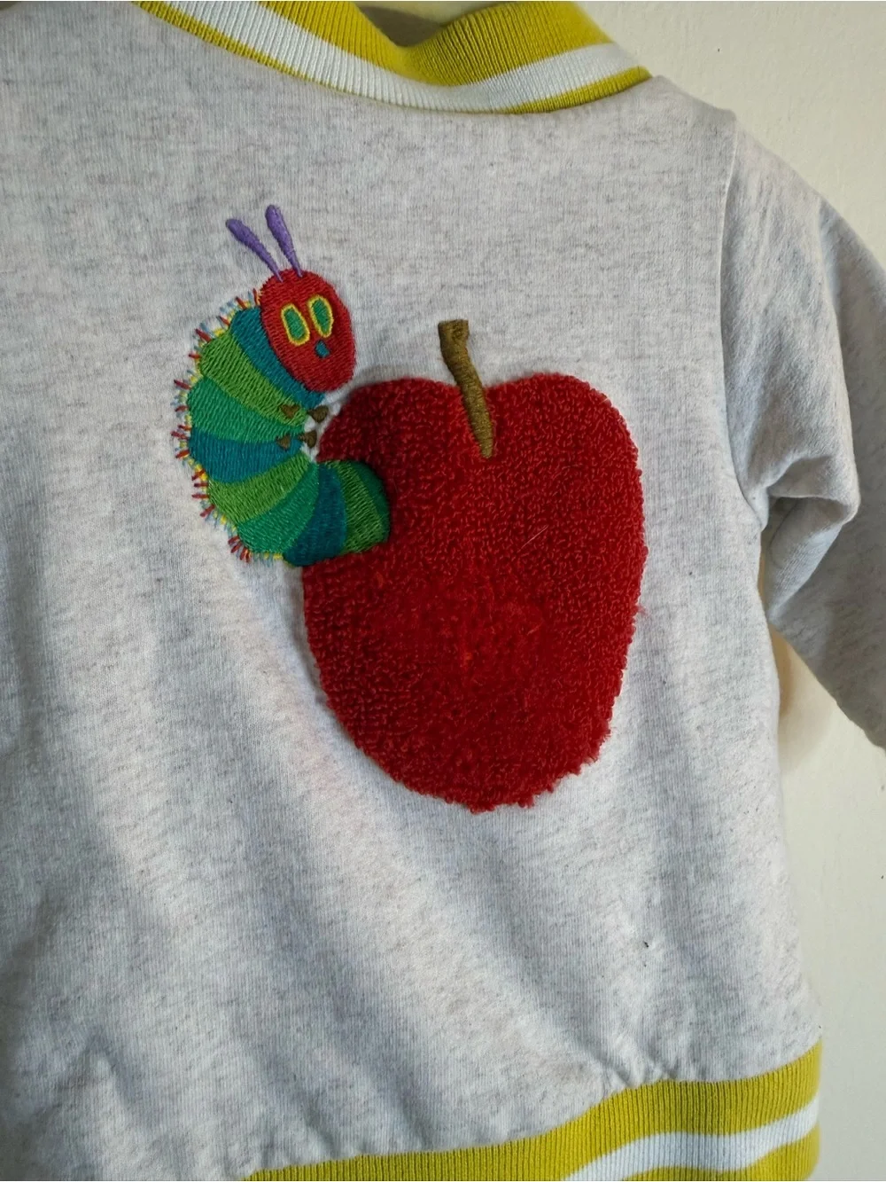 Monica + Andy Hungry Caterpillar Bomber Jacket Organic Cotton Size 12-18 Months