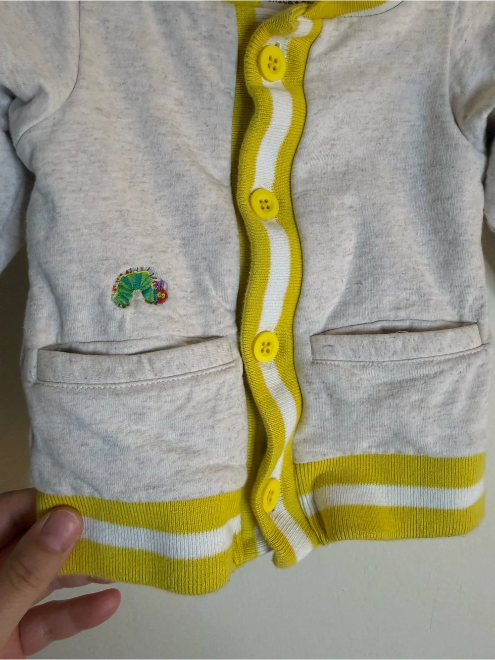 Monica + Andy Hungry Caterpillar Bomber Jacket Organic Cotton Size 12-18 Months