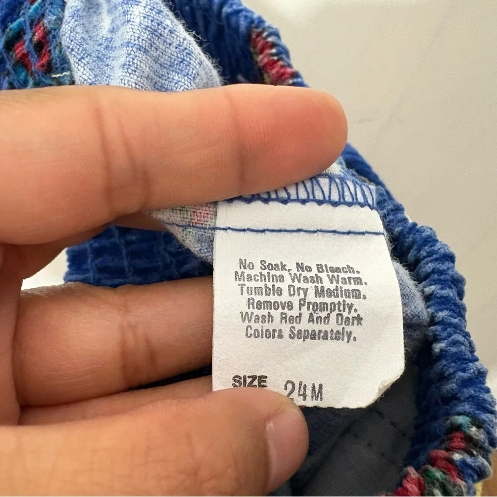 Vintage OshKosh B’gosh USA Transportation Print Corduroy Pants Toddler 24M Blue