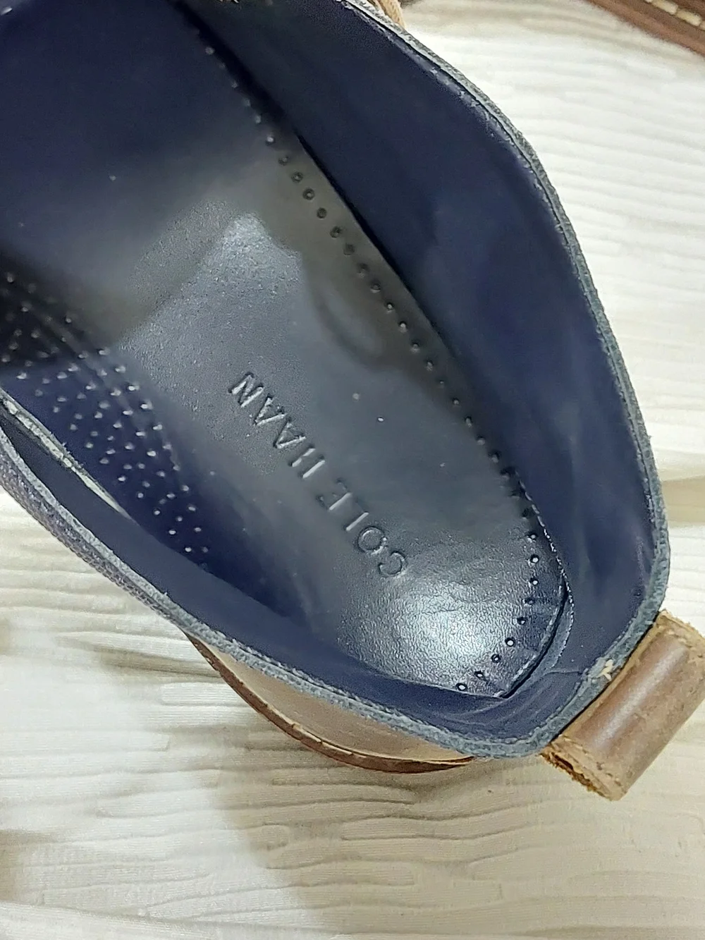 Cole Haan stitched look brown