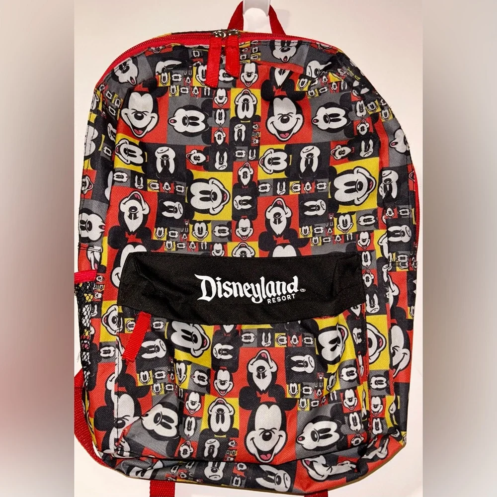 Mickey Pattern Women's Backpack - Red/Black