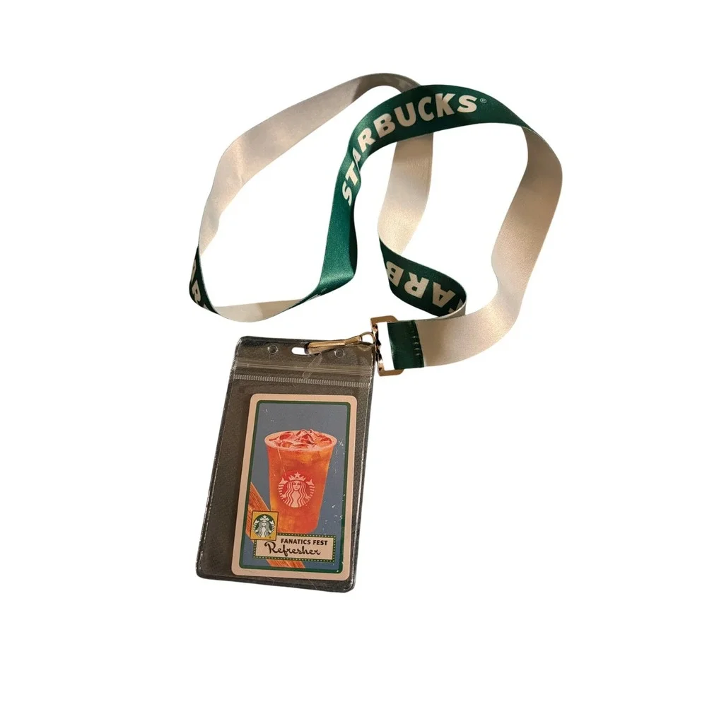 Starbucks Fanatics Fest Exclusive Refresher Gift Card with Lanyard Unused