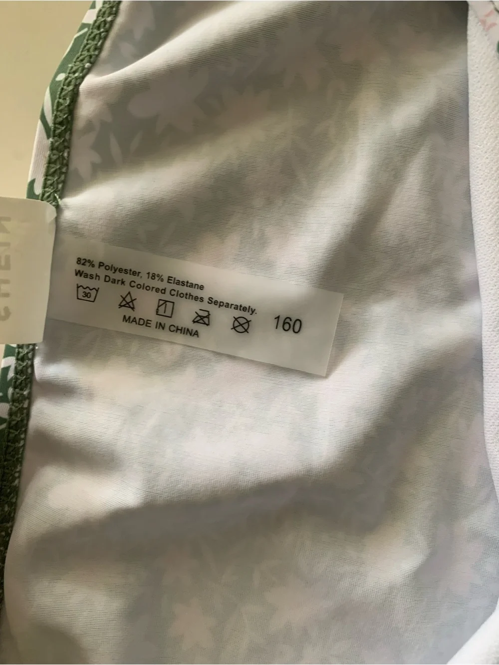 NEW SHEIN Teen Girls Green Floral Bikini Size 160 (13-14 yrs)