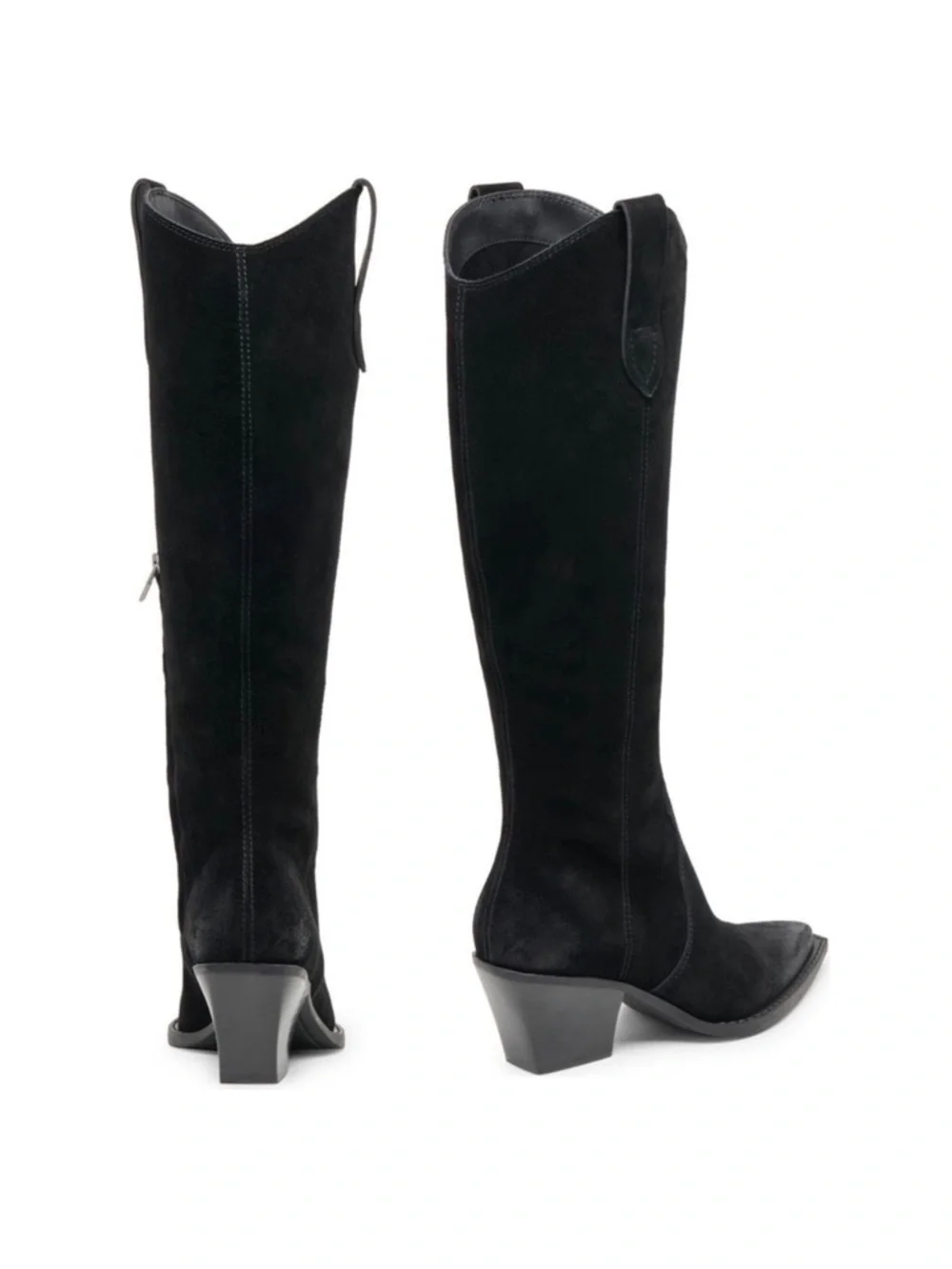 Dolce Vita Regy Western Wide Calf Boot in Black Suede
