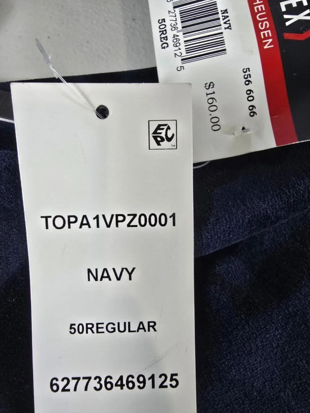 Van Heusen blazer features blue camouflage men's size 50