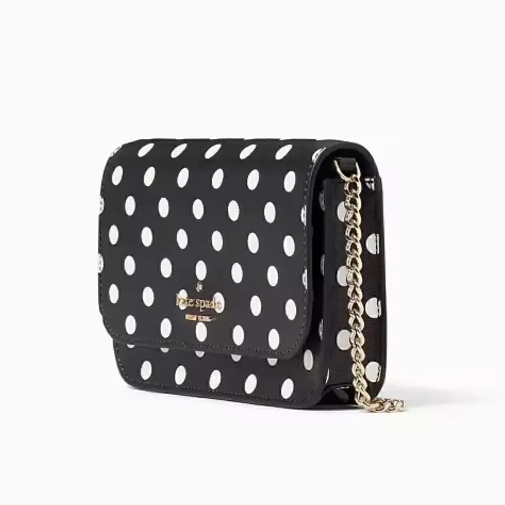 KATE SPADE POLKA DOT CROSSBODY BAG SILVER