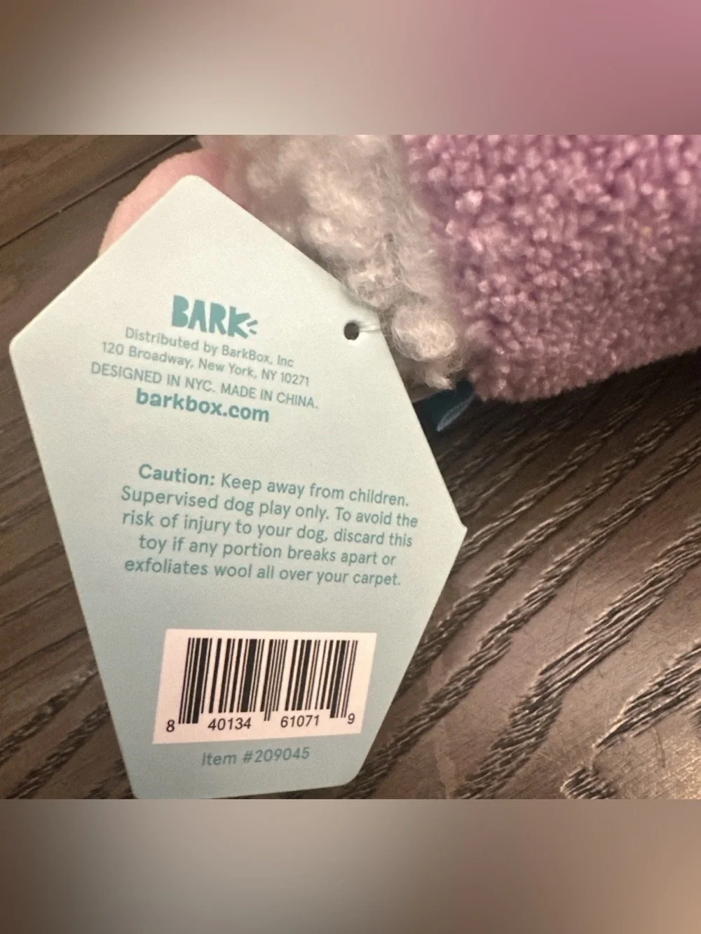 Bark Box Shauna in the Sauna Spa Day Sheep Plush Size Large Dog Toy NWT NEW