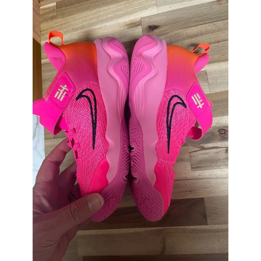 Nike Giannis Immortality 3 Kids Basketball Shoes Pink Orange IH7665-601 2.5Y