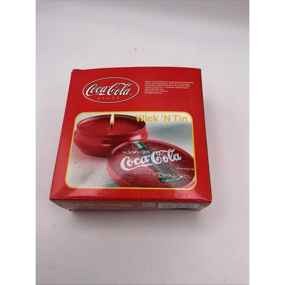COCA-COLA Brand WICK 'N TIN Candle In Box Advertising Collectible FREE SHIP