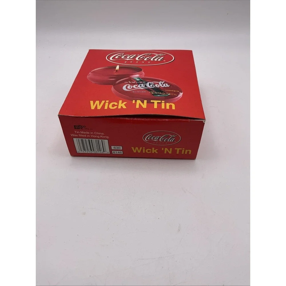 COCA-COLA Brand WICK 'N TIN Candle In Box Advertising Collectible FREE SHIP