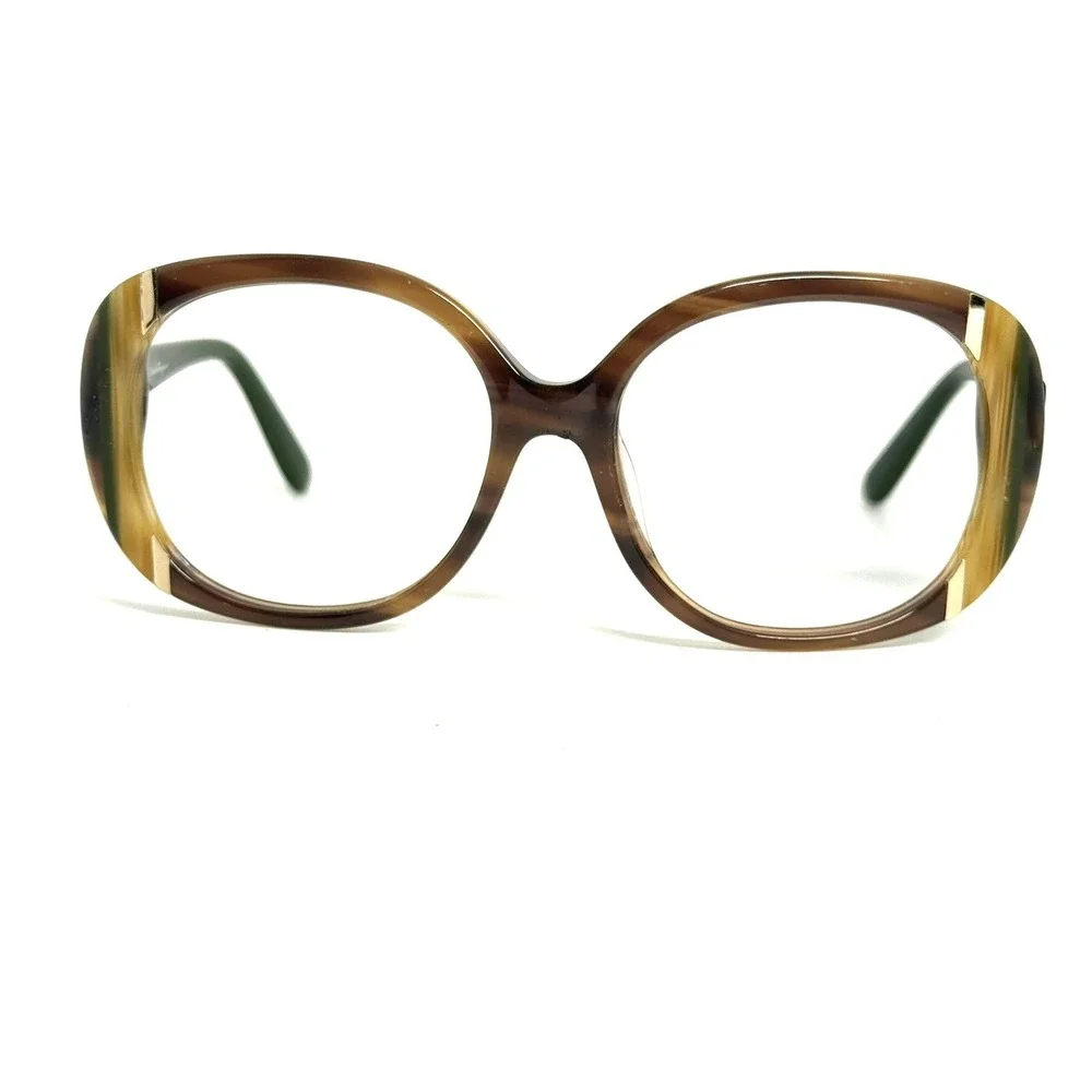 Salvatore Ferragamo SF674S 216 Brown Tortoise Green Oversized Sunglasses Italy