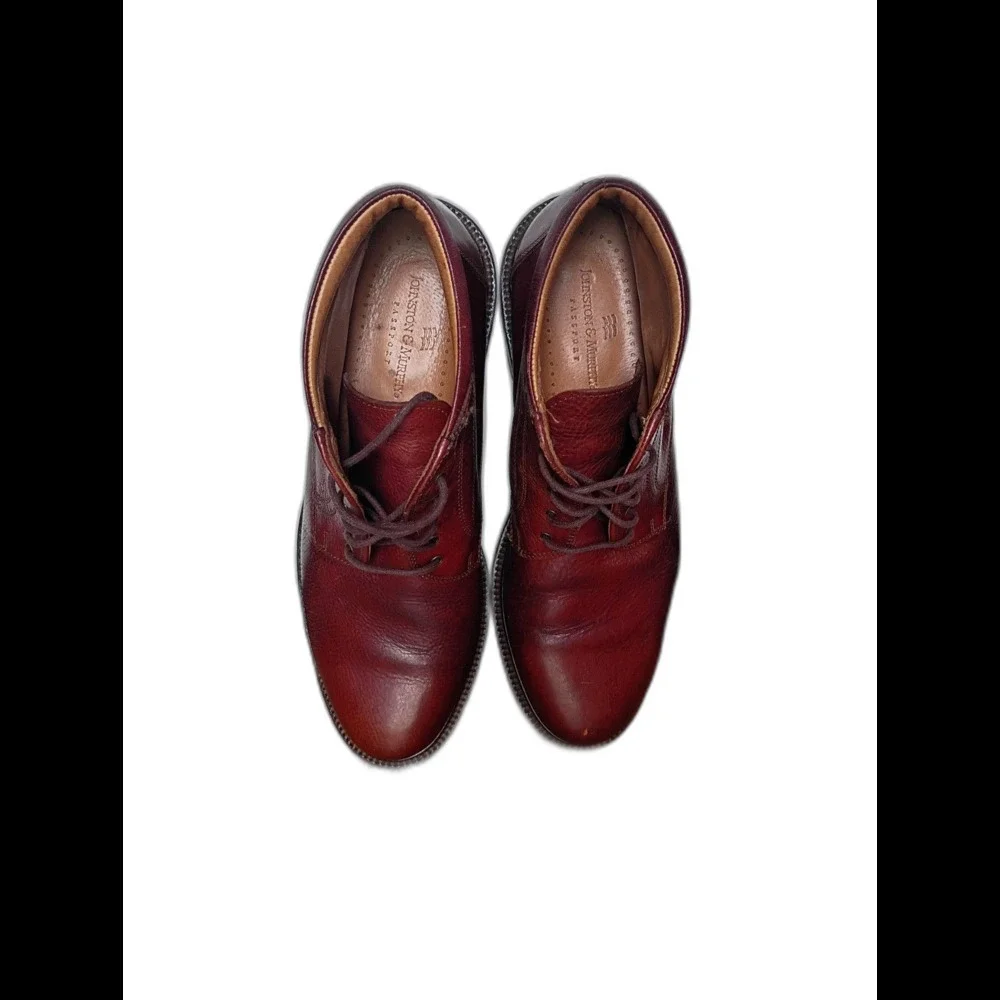 Johnston & Murphy Passport Burgundy Leather Chukka Boots Men's 11