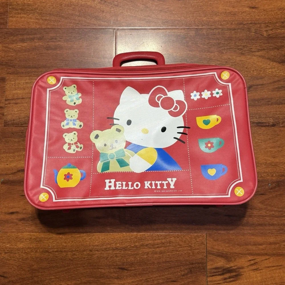 Vintage 90s Hello Kitty‎ Red Luggage Suitcase Sanrio