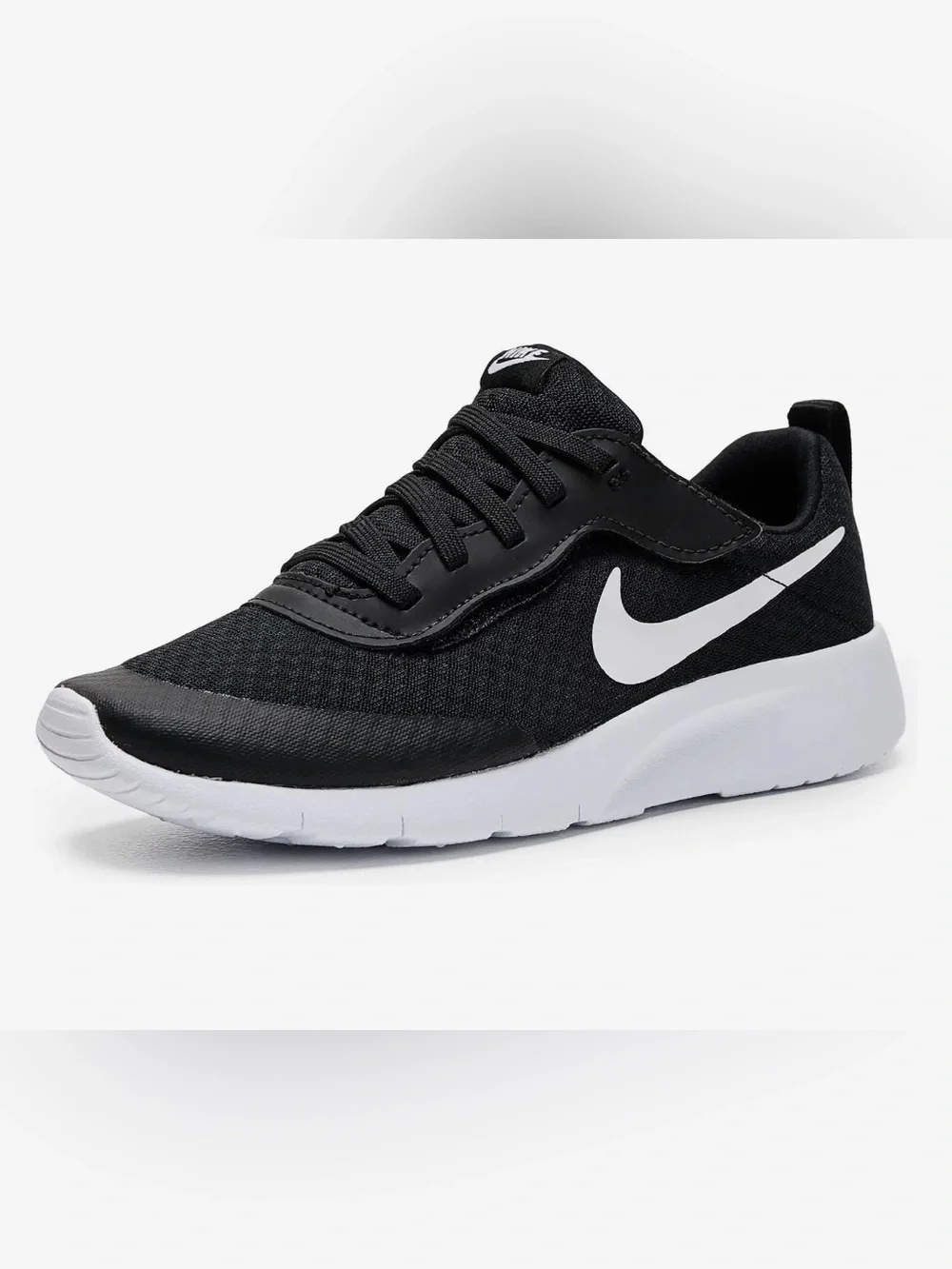 Nike Black Tanjun Kids Shoe (Black/White) Size12.5