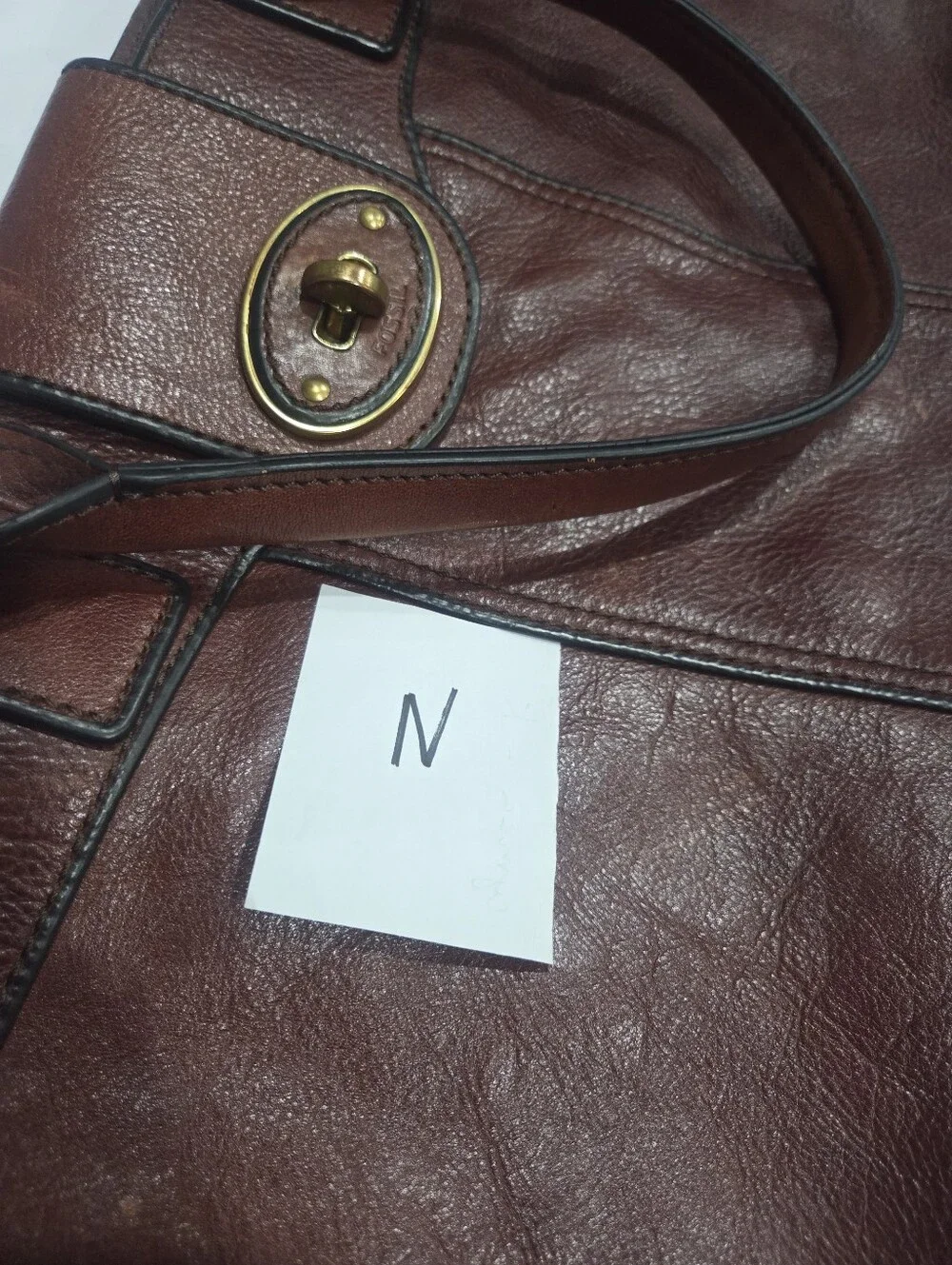 Fossil Classic Brown Leather Weekender Tote Bag for Men