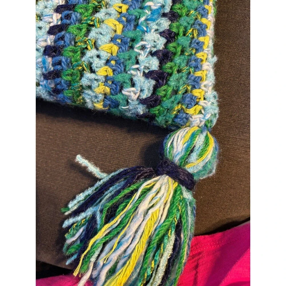 Handmade crochet throw