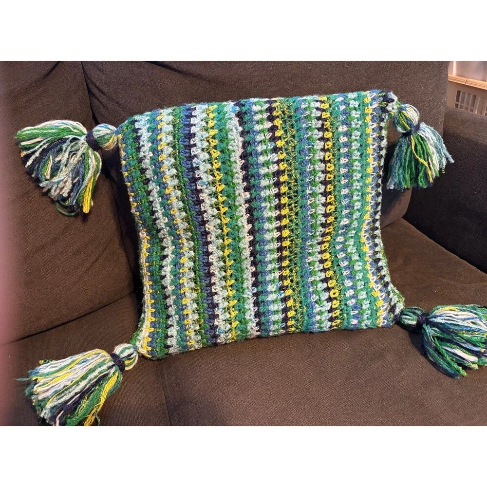 Handmade crochet throw