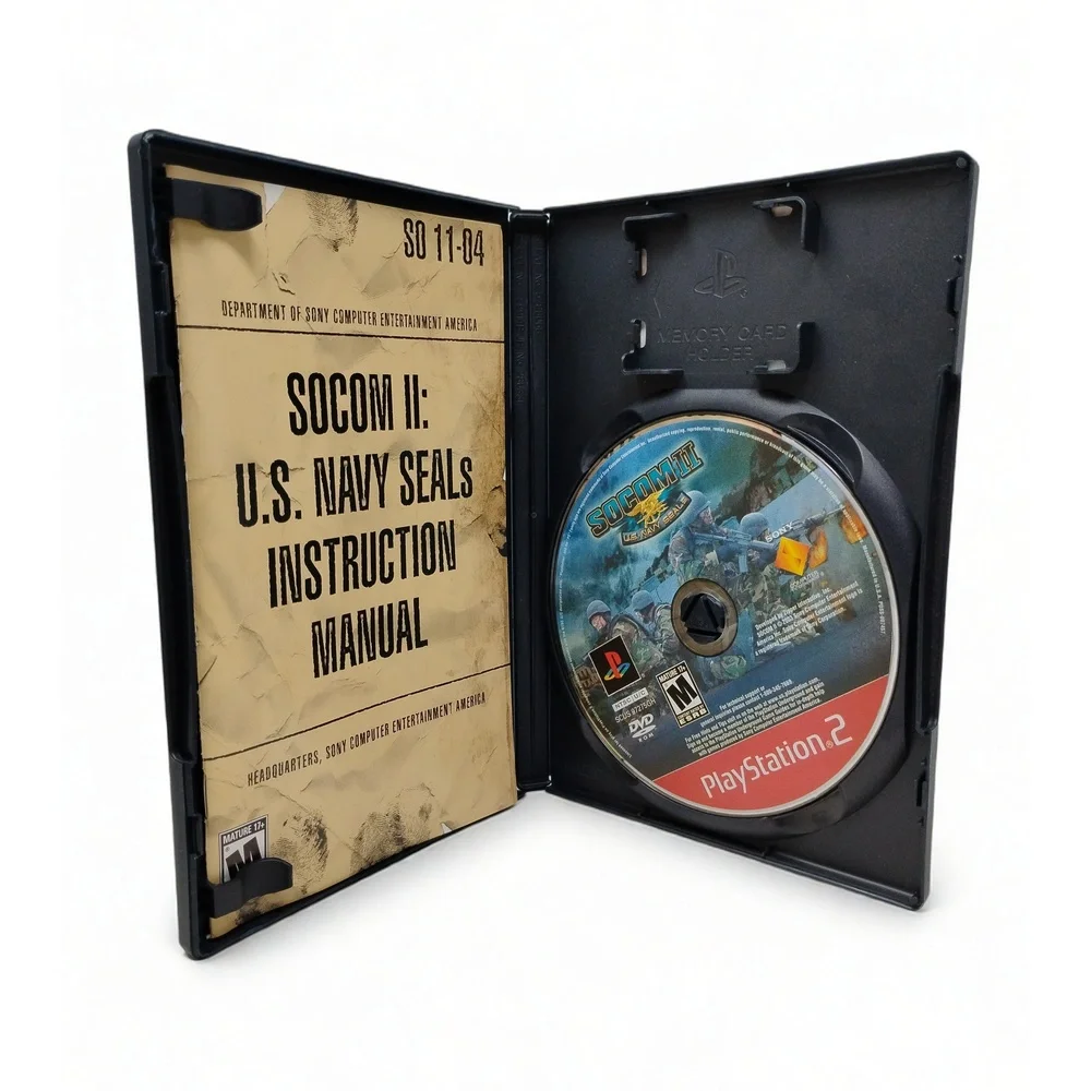 Sony SOCOM II U.S. Navy SEALs PS2 Greatest Hits Tactical Shooter Video Game CIB