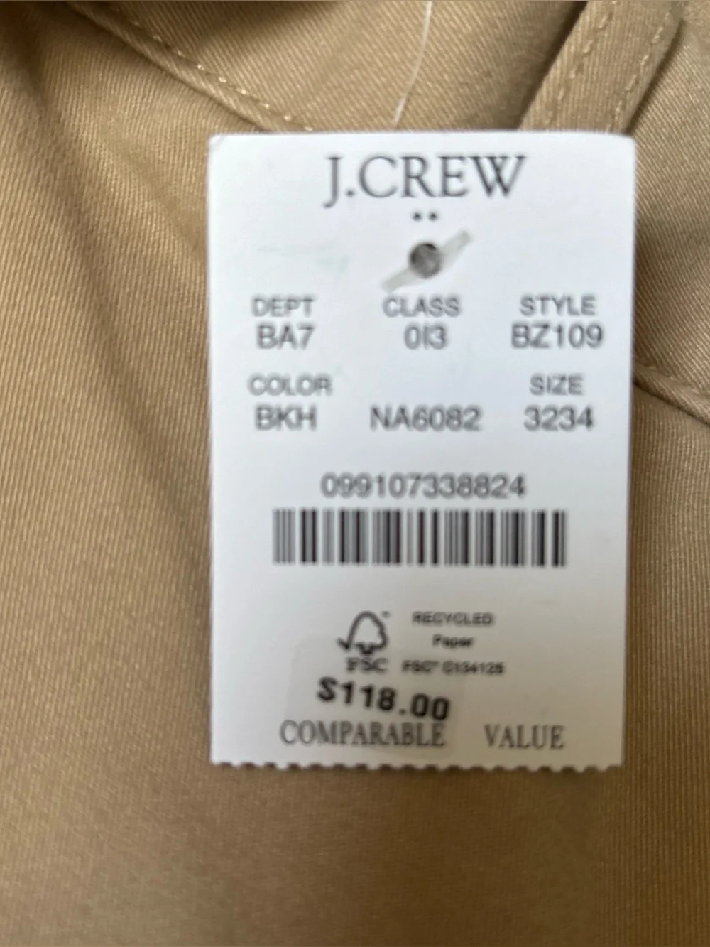 J. Crew crew pants