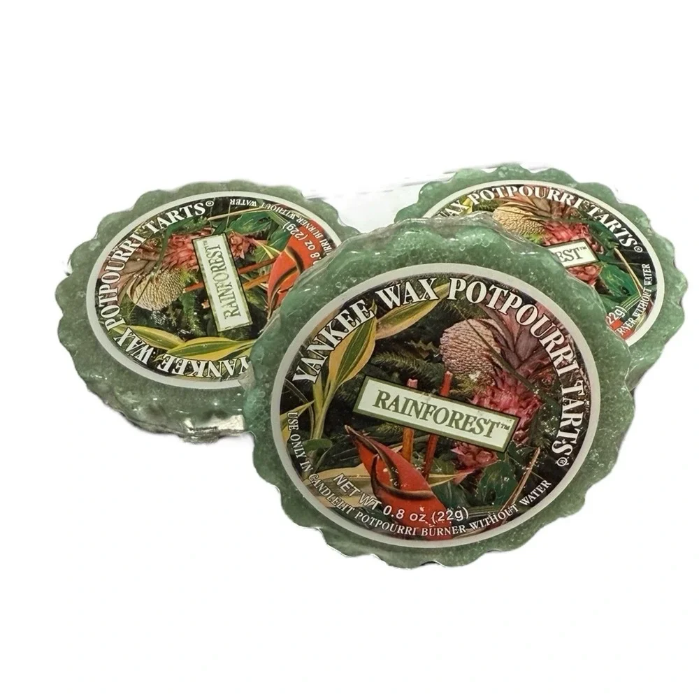 Yankee Candle Wax Tarts Potpourri‎ Lot of 3 Retired Discontinued RAINFOREST