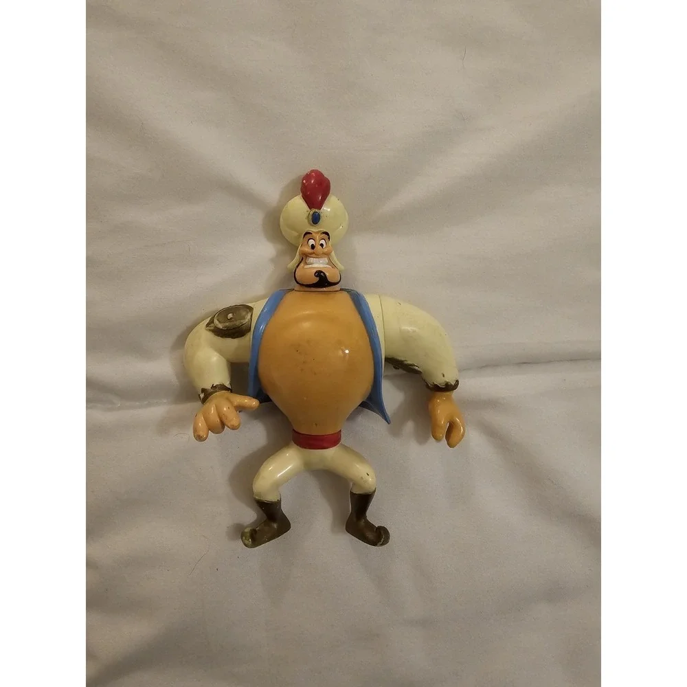 Vintage Disney Aladdin Genie Lot Parade Leader & Blue Genie PVC Mattel 1992–1993