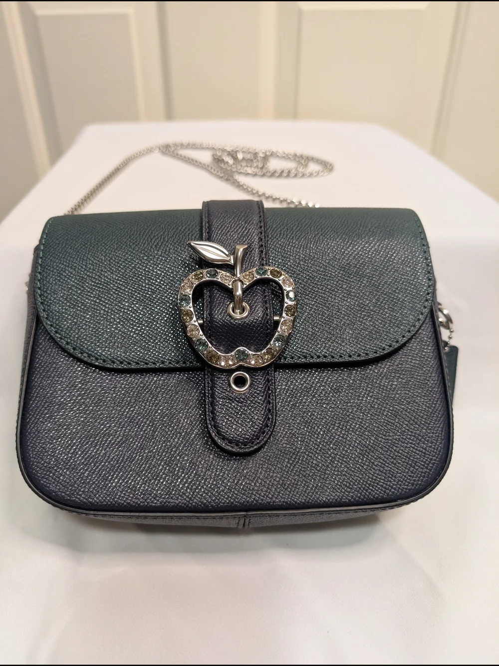 Coach Gemma Crossbody Bag Colorblock Blue Green Crystal Apple Buckle C6797