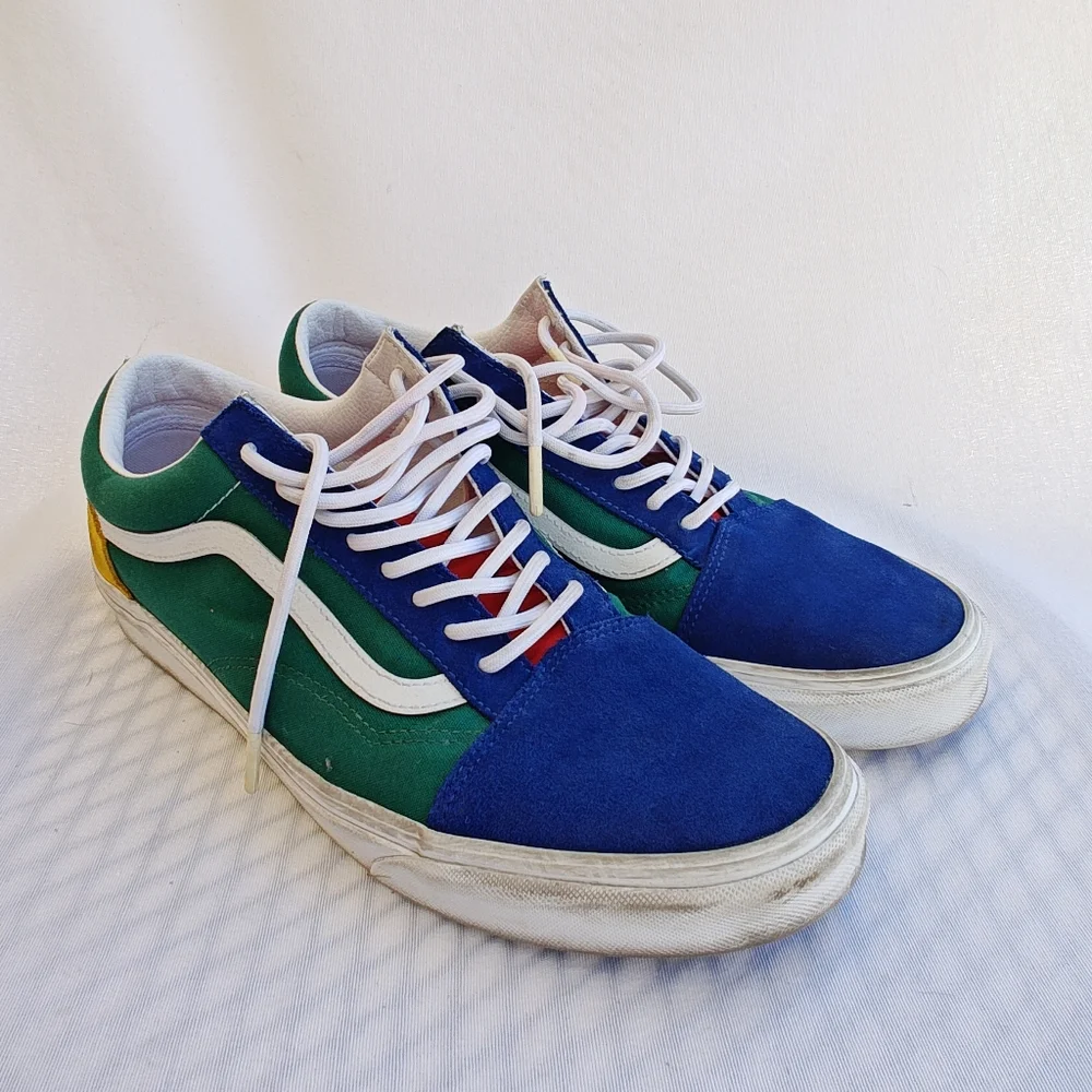 Vans Yacht Club Old Skool Colorblock Shoes Sneakers‎ 11.5 Red Green Blue Yellow