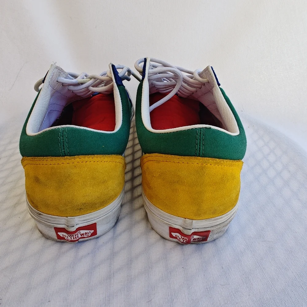 Vans Yacht Club Old Skool Colorblock Shoes Sneakers‎ 11.5 Red Green Blue Yellow