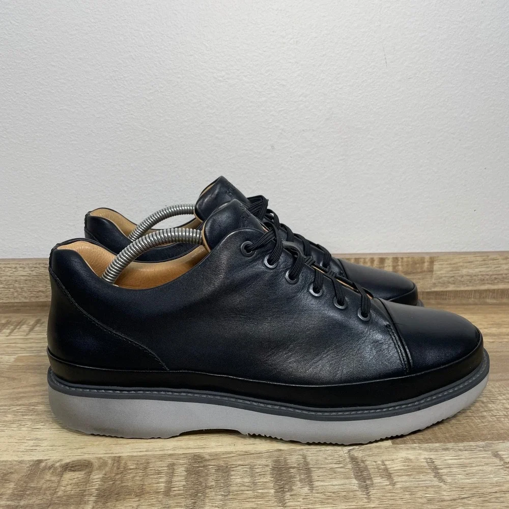 Samuel Hubbard Dress Fast Mens Black Leather Vibram Sole Sneakers Shoe 10 EUC
