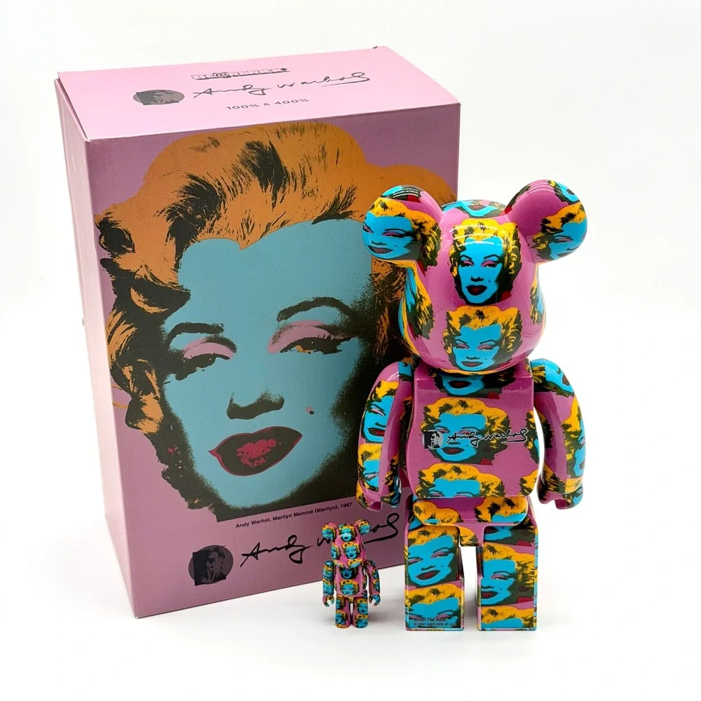Medicom Toy Be@rbrick Andy Warhol Marilyn Monroe Pink 100% 400% Set Bearbrick