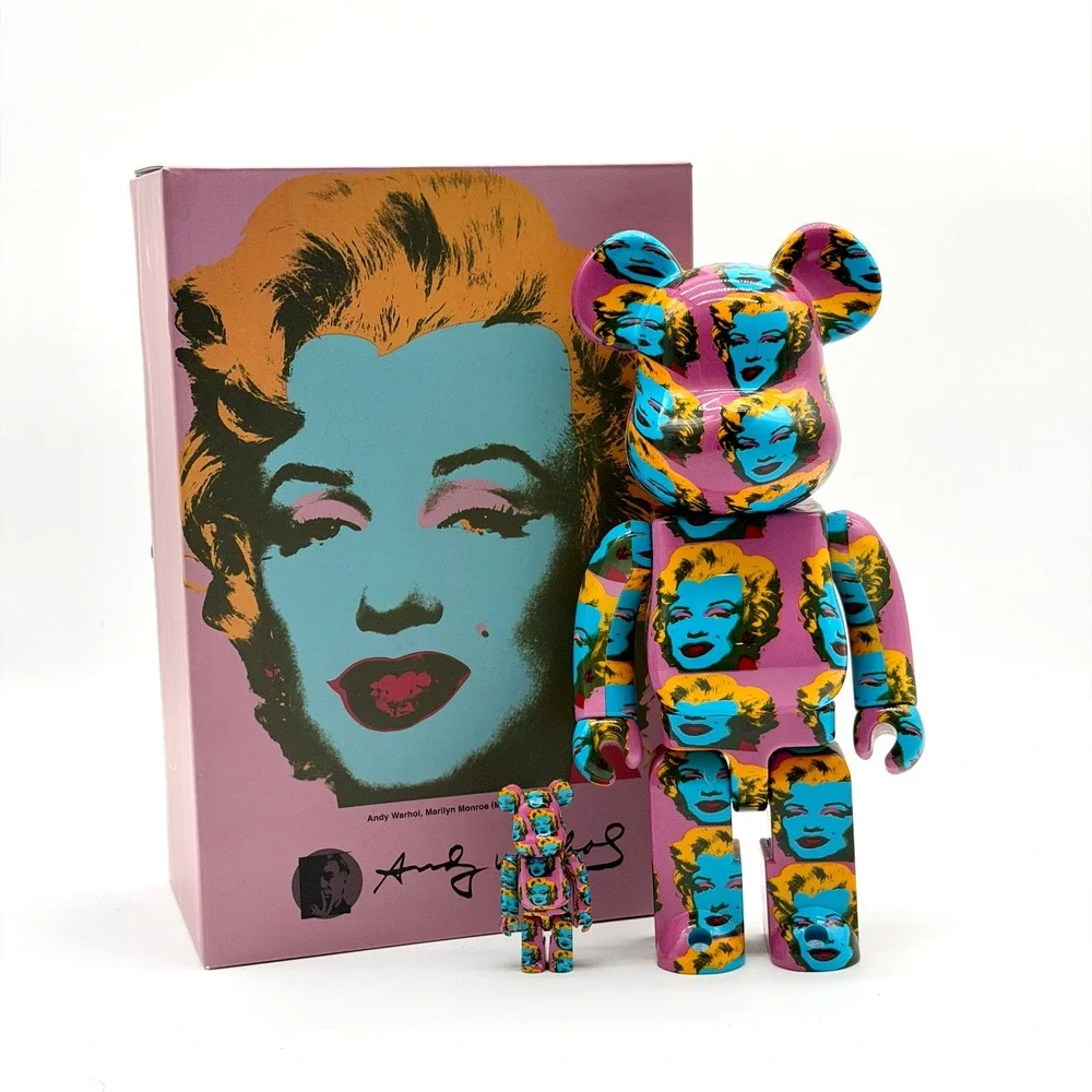 Medicom Toy Be@rbrick Andy Warhol Marilyn Monroe Pink 100% 400% Set Bearbrick