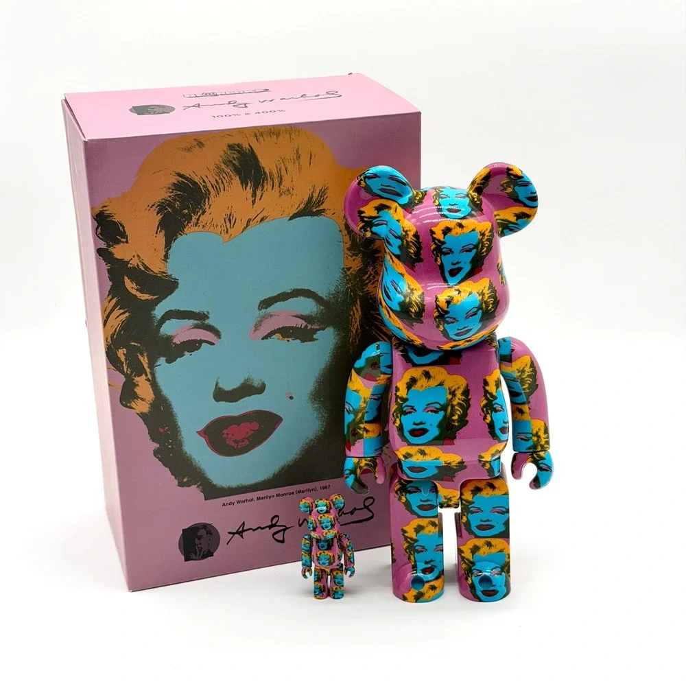 Medicom Toy Be@rbrick Andy Warhol Marilyn Monroe Pink 100% 400% Set Bearbrick