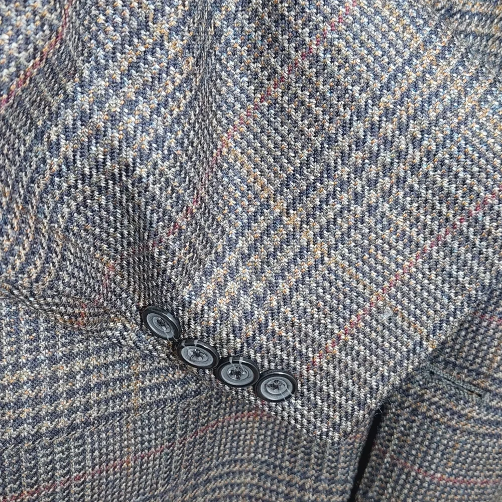 Oscar De La Renta Men's Size 42R Suit Jacket 100% Wool Brown Vintage