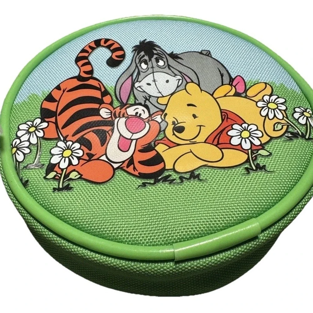 Disney Winnie the Pooh Tigger Eeyore Coin Purse Zip Pouch with Clip
