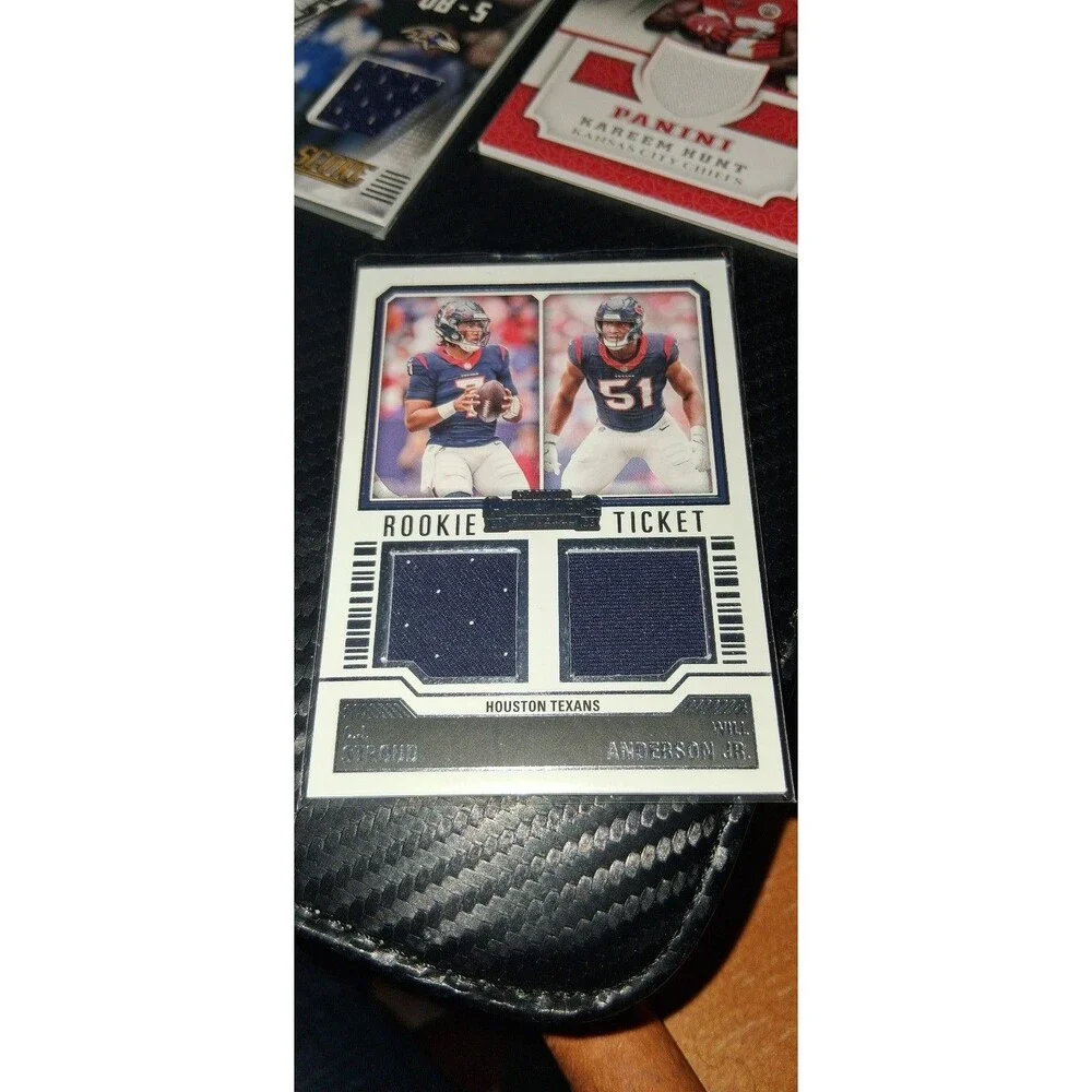 NFL Jersey Patch Memorabilia Trading Cards... Kyler Murray 187/199, C. J. Stroud