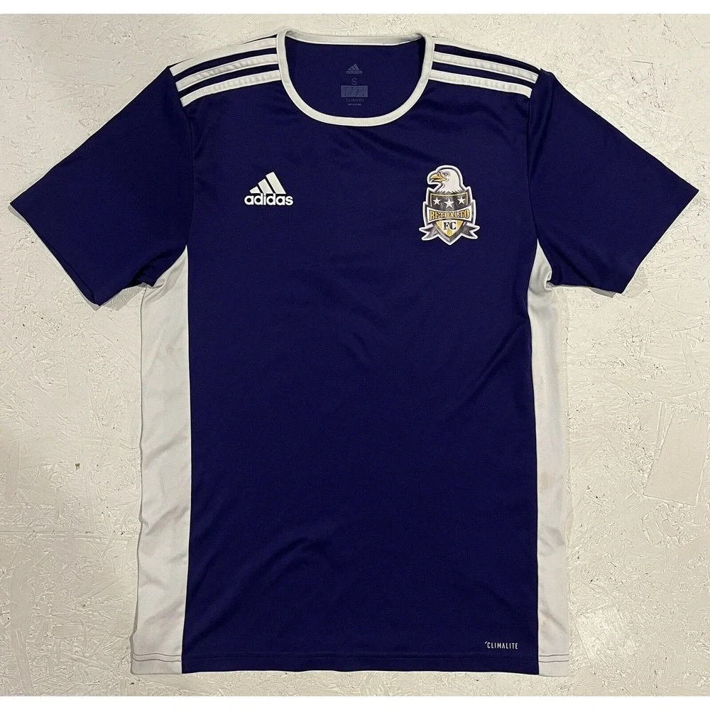 Adidas ClimaLite Soccer Jersey Bethalto FC Purple White Mens Small Athletic‎