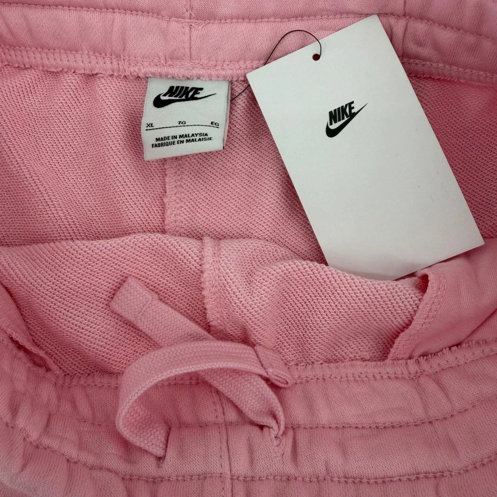 Nike Kids Sportswear Fleece Shorts Pink Bloom White FD3015-690 Youth XL‎ NWT