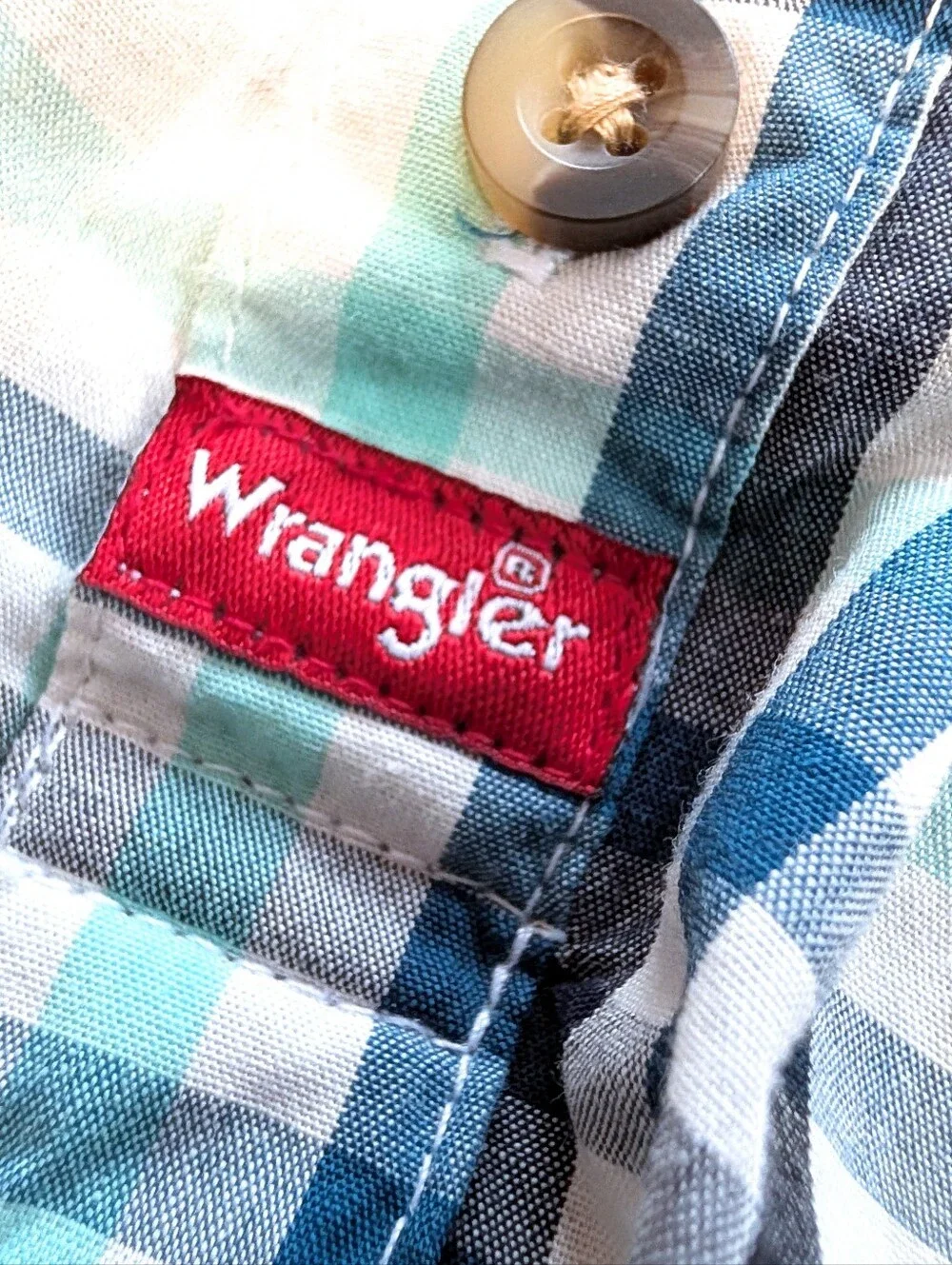 Wrangler blue plaid