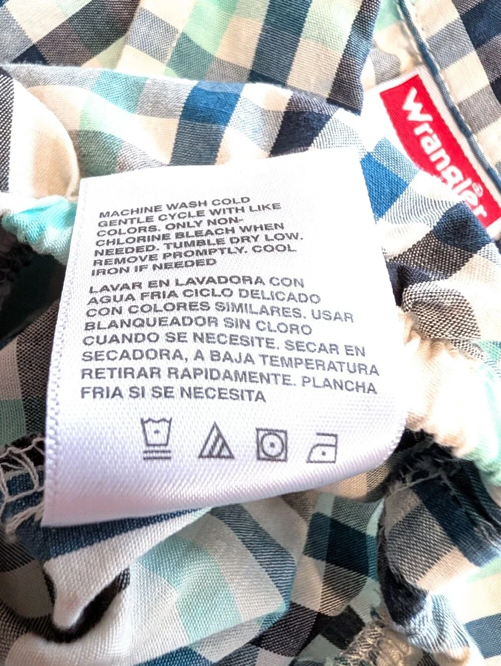 Wrangler blue plaid