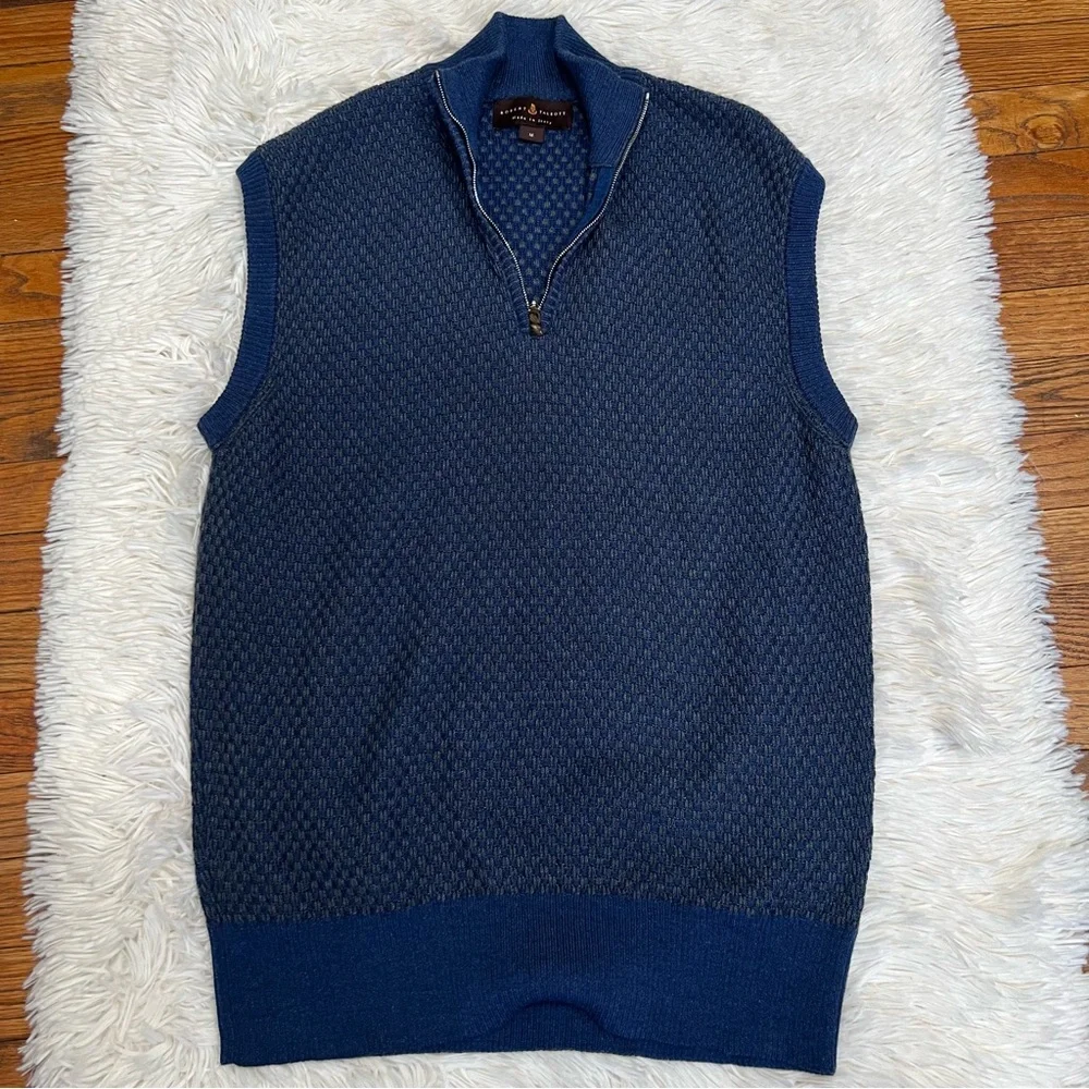 Robert Talbott men extrafine‎ merino wool V neck Vest size M