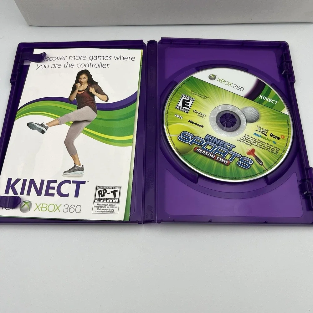 Tom Clancy's‎ Rainbow Six Vegas &Kinect Sports Season2  Xbox 360 Lot of 2