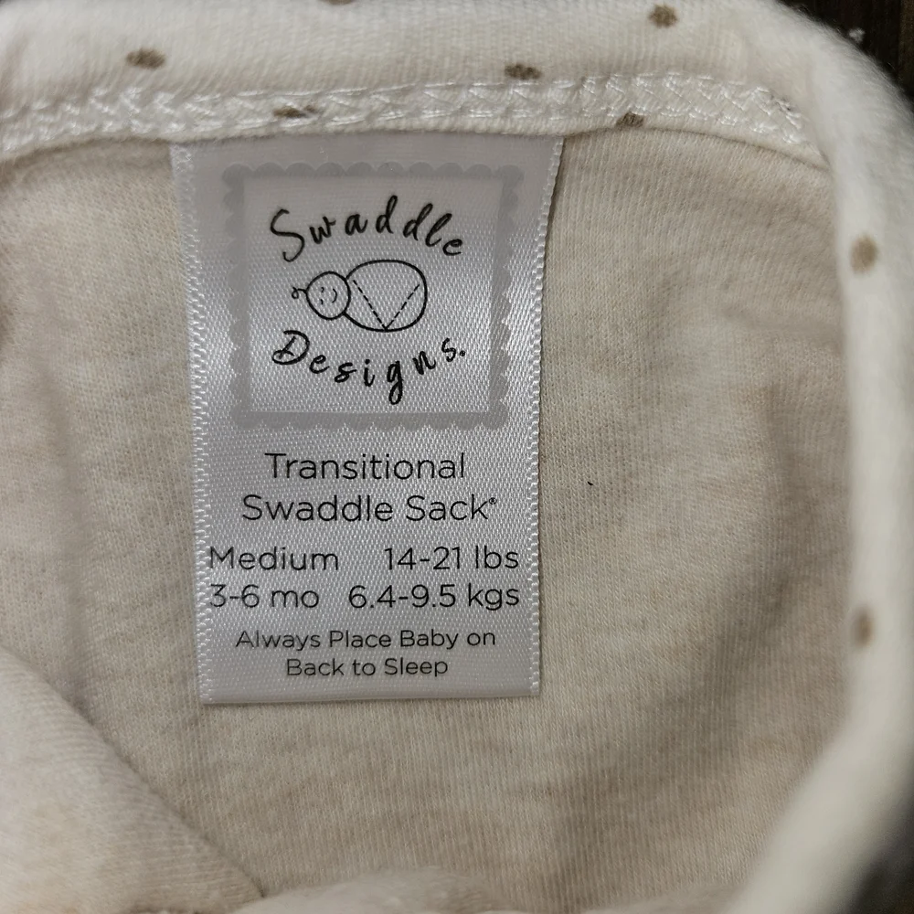 Swaddle Designs Ivory Sleep Sack Infant Sz M 3-6 momths