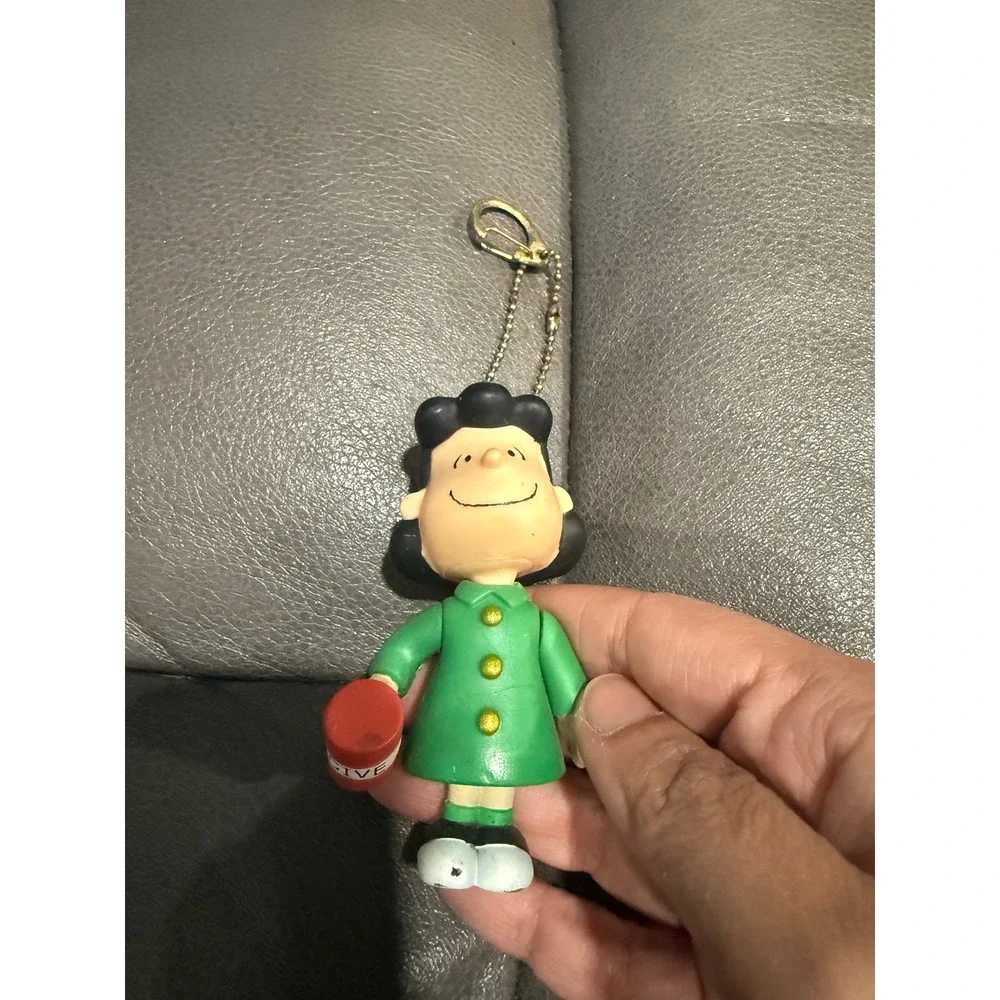 Peanuts Lucy Van Pelt Keychain Charm Red Boxing Glove‎ Toy Figure